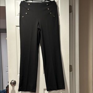 Express Black Button-Detail Women's Trousers